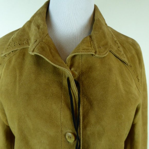 MONTEVIDEO SUEDE whip stiched SHIRT jacket M - Picture 10 of 12